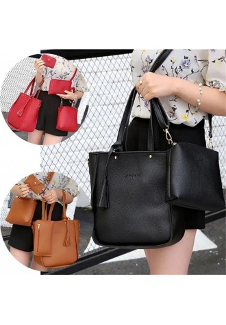 4Pcsset Fashion Portable Leather Wallet Purses Shoulder Bag Crossbody Bag Handbag2.5