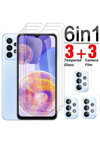 6in1 Tempered Glass For Samsung Galaxy A23 Cover Screen Protector Film For Samsung