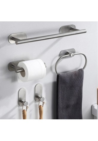 Bathroom Accessories Set Wall mounted Towel Bar Toilet Paper Rack Stainless Steel Matte