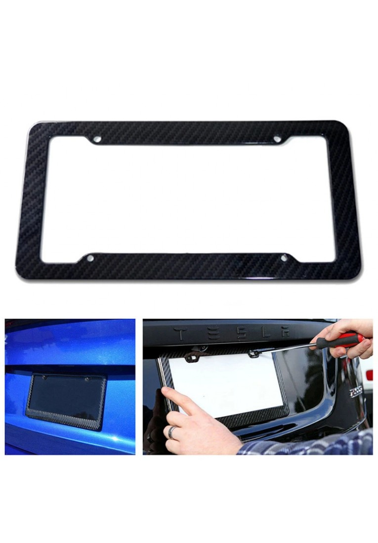 Carbon Fiber License Plate Frame 36