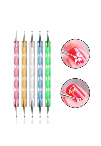 Crystal Rod Dot Pen 5pcs Nail Pen Set5 7